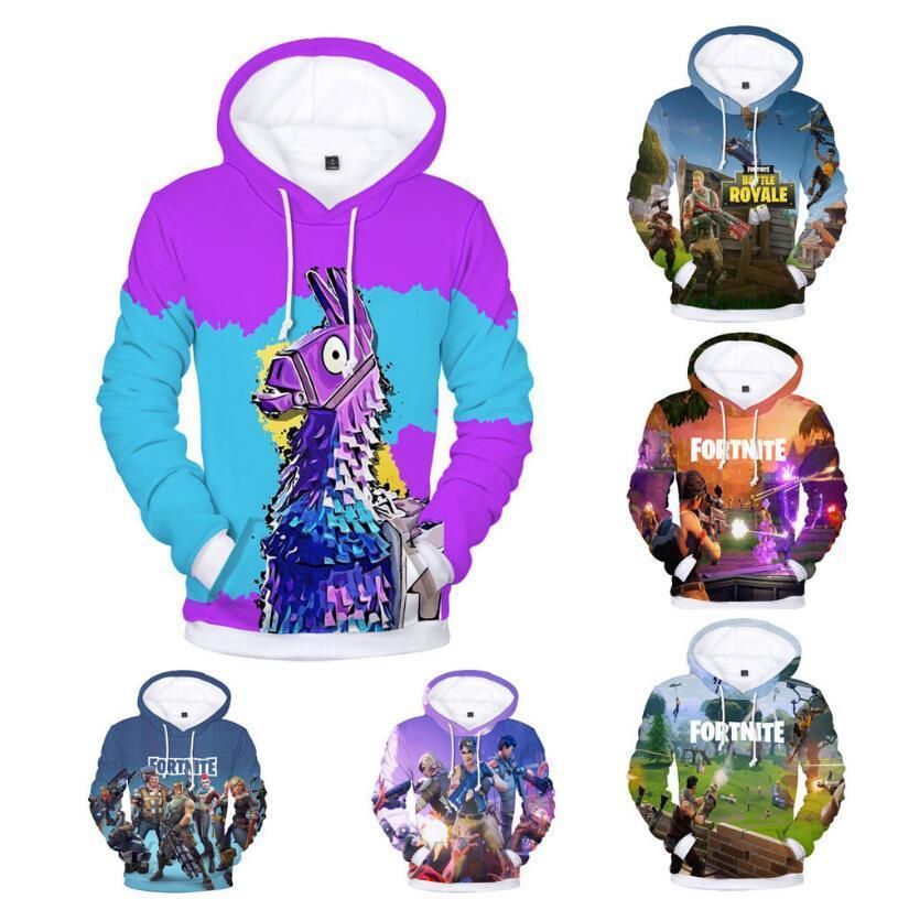 2019 2018 Game Fortnite 3d Print Hoodie 17 Styles Men Women Battle