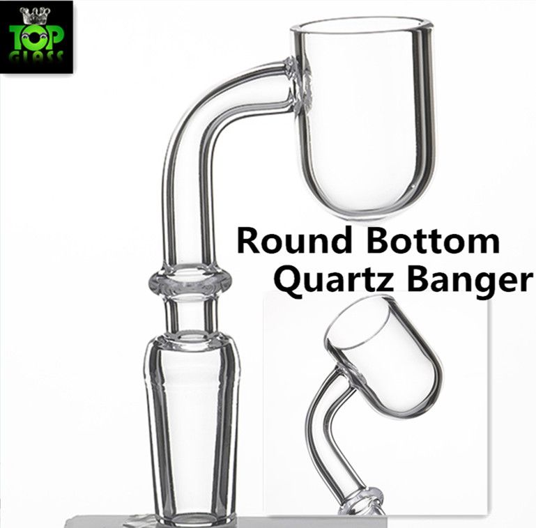 2020 Flat Top Quartz Banger Nail Round Bottom Banger Domeless Honey