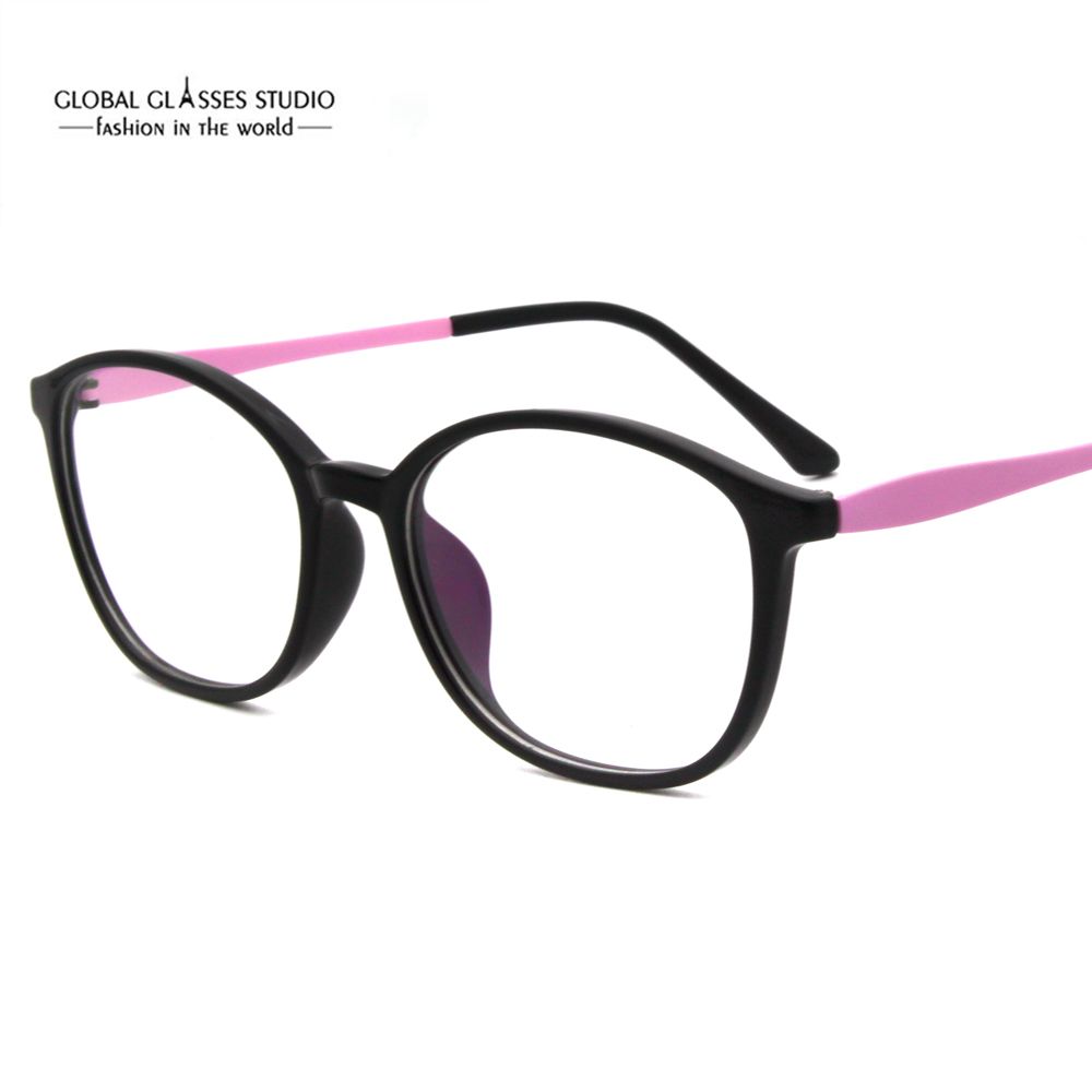 pink and black glasses frames
