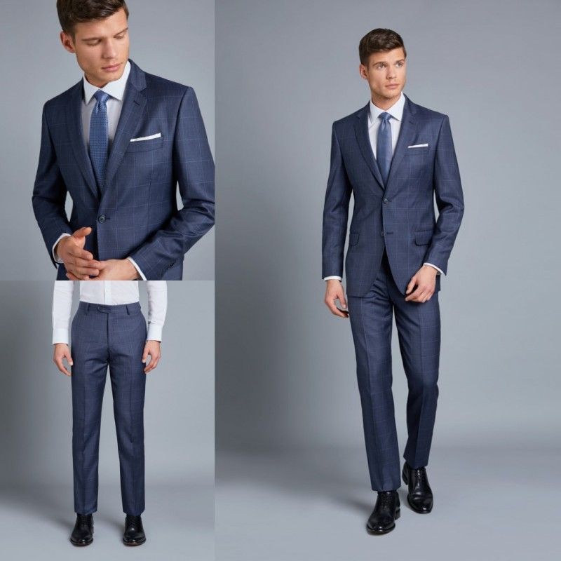 Acquistare 2019 Abiti Da Uomo Uomo, Due Pezzi, Con Risvolto Con Risvolto,  Damier Damier Check Smoking Dello Sposo, Realizzati Su Misura, Uomo  Daffari, Completi Uomo Giacca + Pantaloni Economico | Consegna Veloce