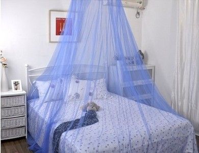 Princesa Cortina ni/ños Malla Dosel Azul Ropa de Cama para la habitaci/ón de Las ni/ñas Meiyya Cama con mosquitero Elegante Encaje