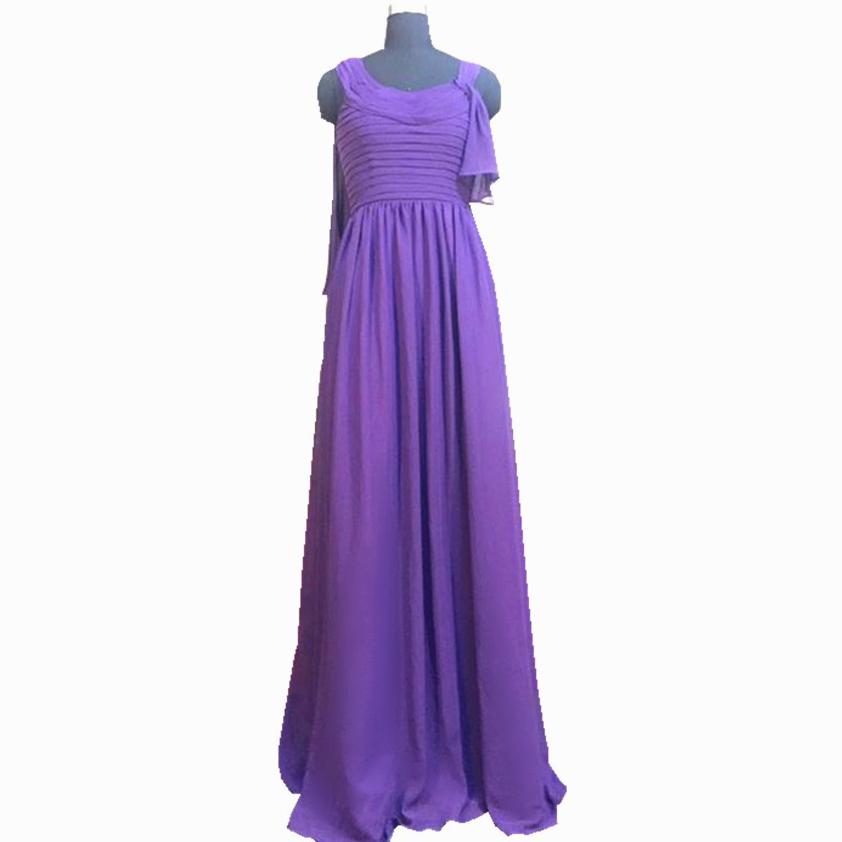 Ghands Chiffon Scoop Jjshouse A Line Floor Length Cascading Ruffle