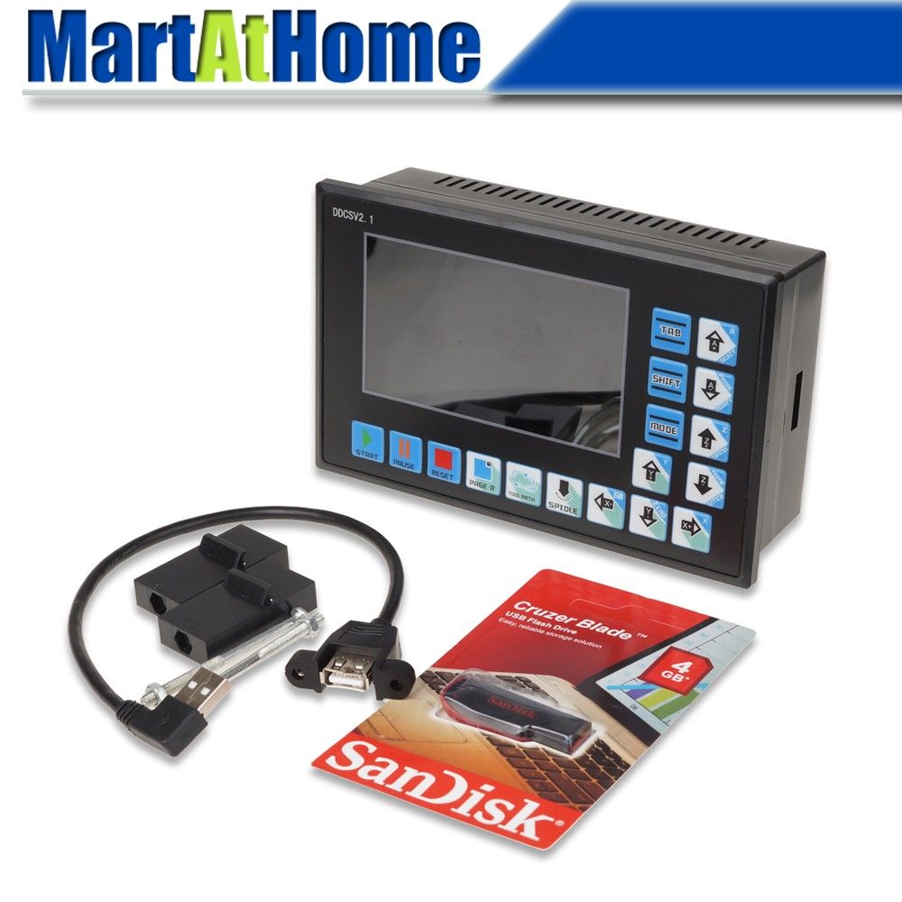 2020 Cnc Control System Usb 500 Khz 4 Axis Motion Controller Tft Linkage G Code Arm9 Fpga Support Usb Flash Drive Read Sm722 Sd From Martathome