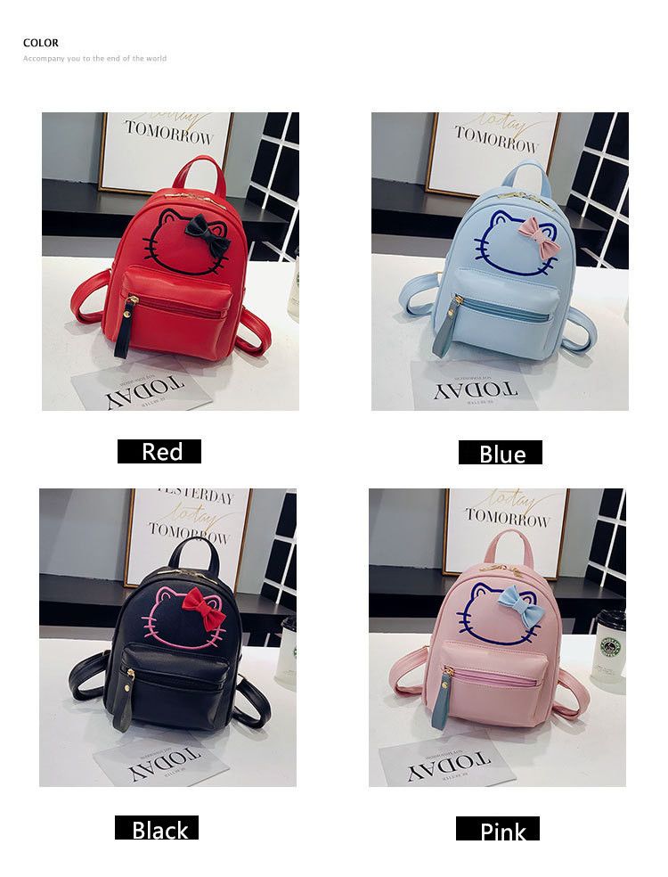 18 Kids Shoulders Bags Girls Fashion Korean Cute Cat Bowknot Backpack Simple Preppy Style School Bags Teenagers Travel Shopping Backpacks From Childrenboutique 14 13 Dhgate Com
