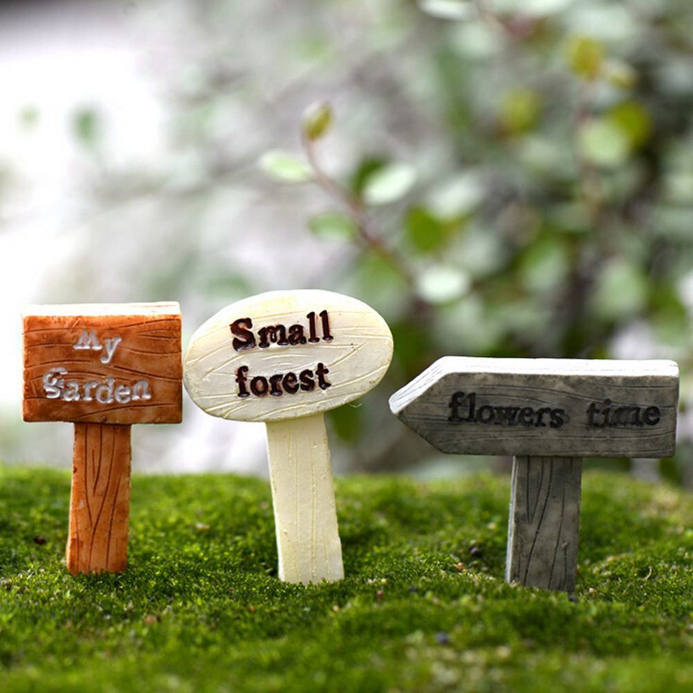 Resin Sign Board Bonsai Figurines Micro Landscape Crafts Signboard Miniatures Fairy Garden Moss Terrarium Decor Bathroom Tiles Stickers Bathroom Tiles Transfers From Good Co Ltd 9 4 Dhgate Com