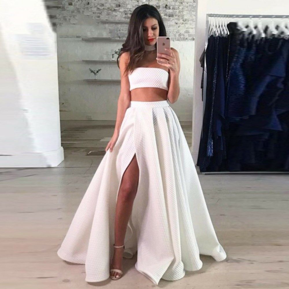long dress crop top
