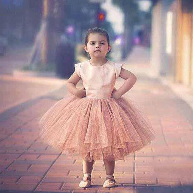 blush tutu flower girl dresses