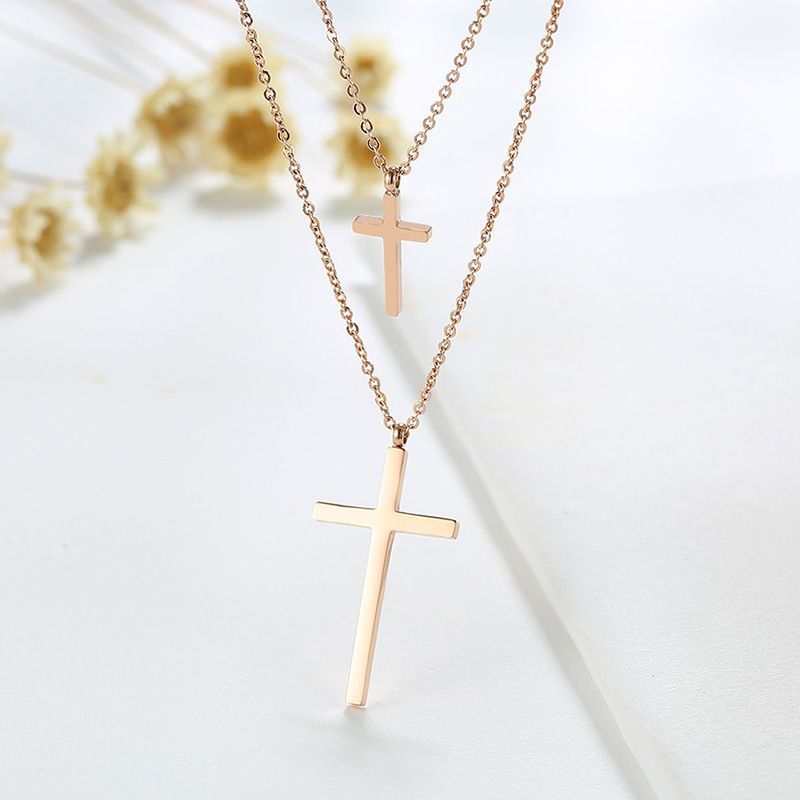 fake rose gold necklace