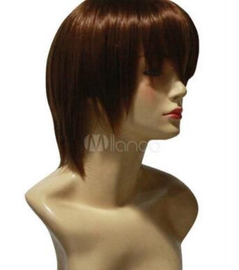 Death Note Light Yagami Kira Brown Fashion Cosplay Wig Brown Short Straight