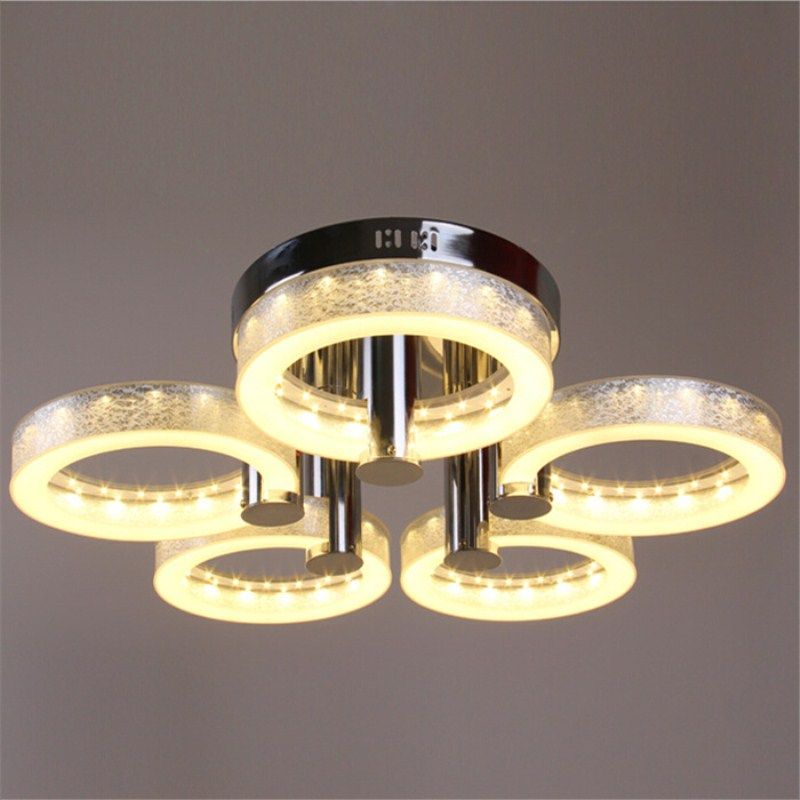 2020 Modern Flush Mount Blue Red Silver Ceiling Chandeliers Light