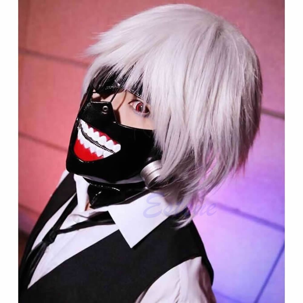 Tokyo Ghoul Wigs Kaneki Ken Short Silver White Cosplay Wig Straight Hair Costume Tokyo Ghoul Wigs Kaneki Ken Short Silver White Cosplay Wig Straight Hair Costume