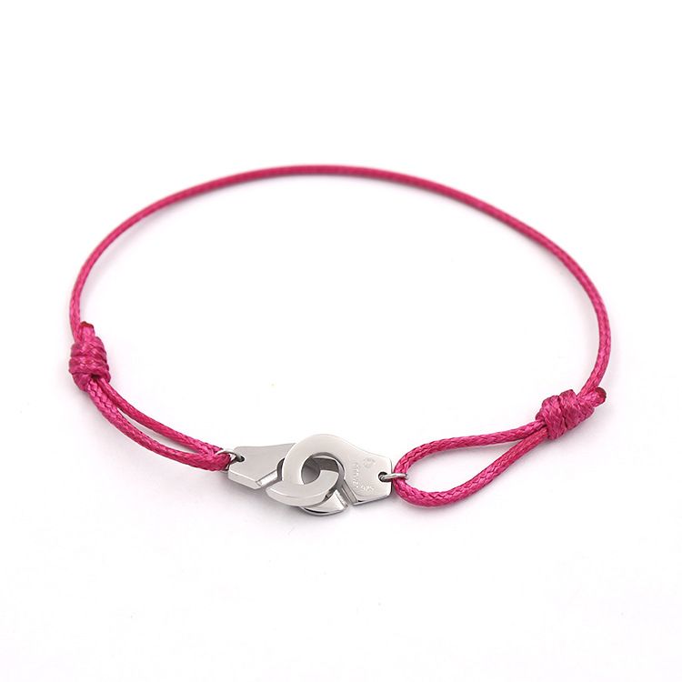 Corde d'argent + fuchsia