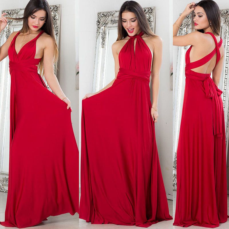 multiway dress red