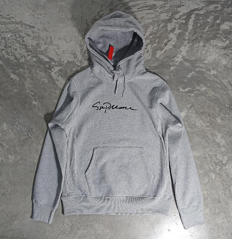 supreme script hoodie