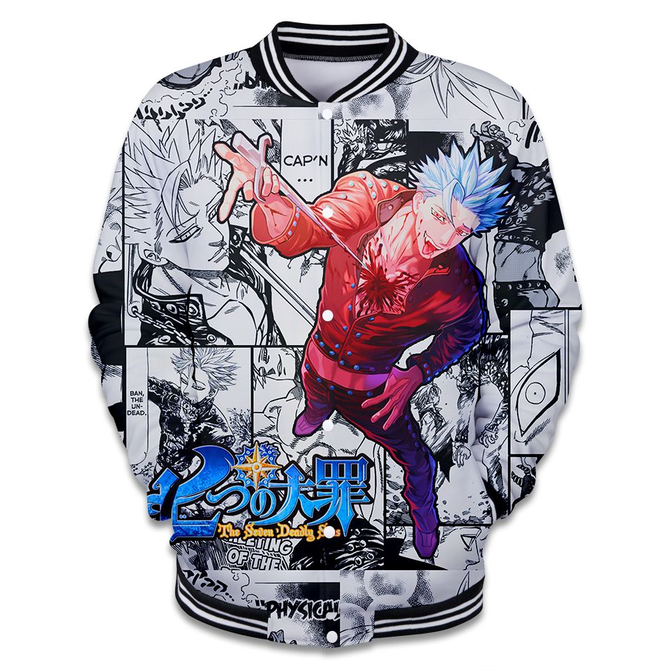 Nanatsu No Taizai Baseball Jacket Japanese Anime 3D Printed Casual Jacket Funny Anime Clothes Autumn/Winter Plus Size A Jacket Buy Jacket From Honey333, $23.9| DHgate.Com