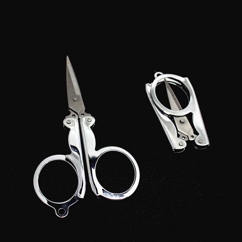 Whole Diamond Portable Folding Scissors Folding Foldable Scissors  Collapsible Medium Trip Scissors Travel Scissor Color Silver9126102 From  Nnmw, $0.67