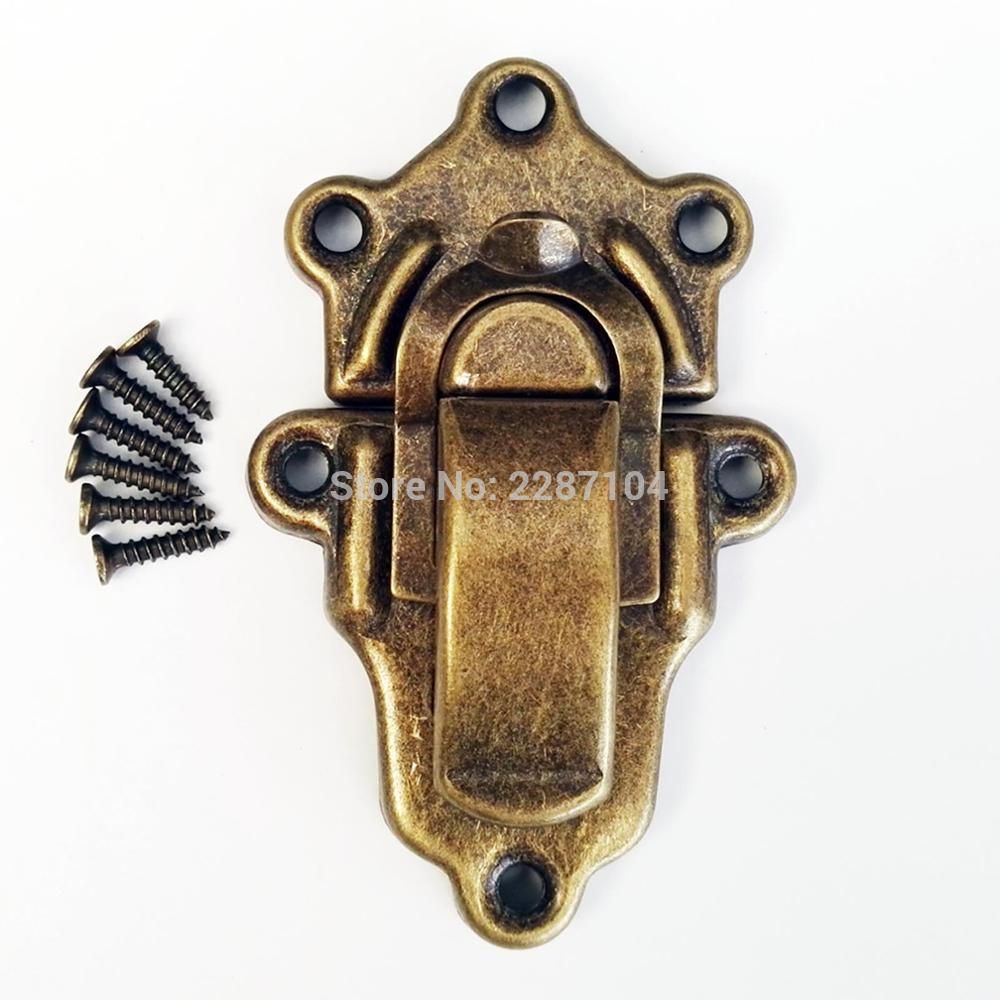 Antique Brass Toggle Catch Latch Case Chest Box In Lot of 2 Antique Brass Toggle Catch Latch Case Chest Box In Lot of 2