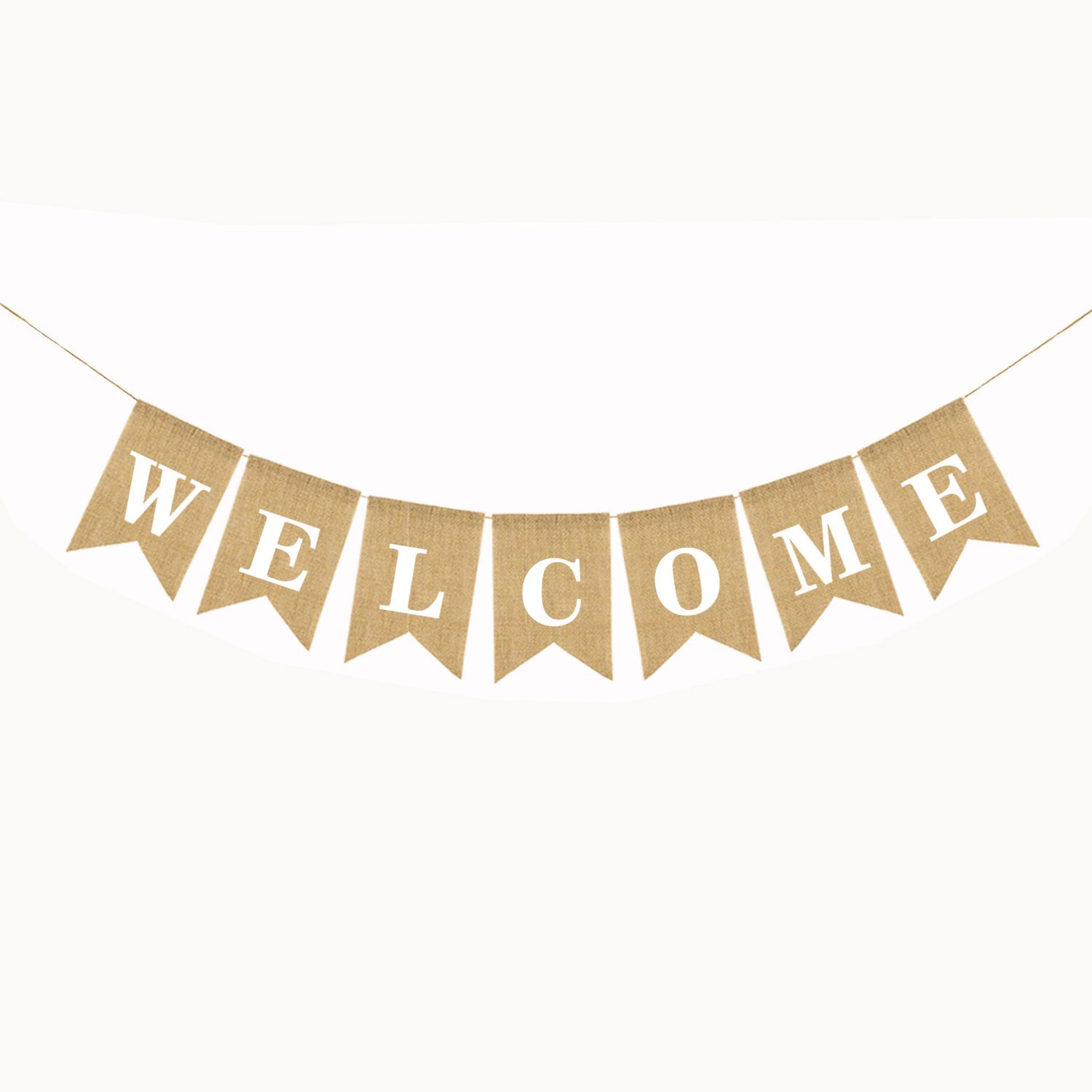 2020 2 8m Party Flags Welcome Baby Garland Butting Banners Linen