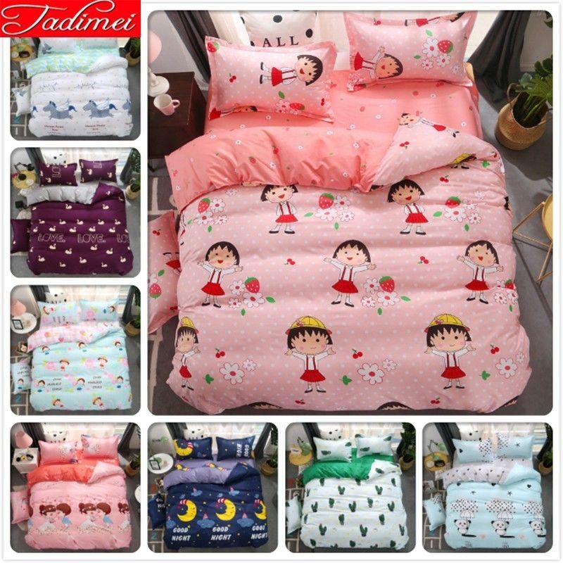 3 Bedding Set Kids Child Girl Soft Bed Linens Single Twin Full