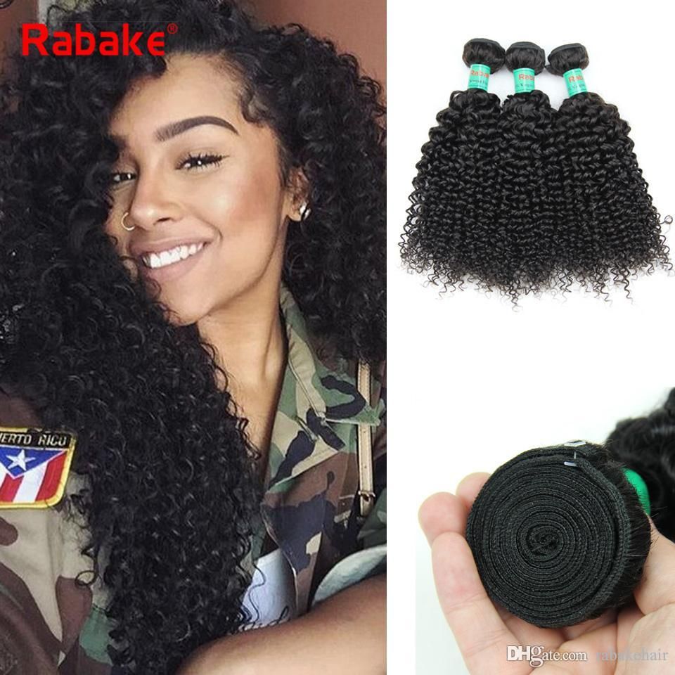 Kinky Curly Human Hair Bundles Peruvian Virgin Afro Kinky Human Hair Extensions Rabake Cheap Prices Sew In Natural Black Full Head Deals Straight Hair
