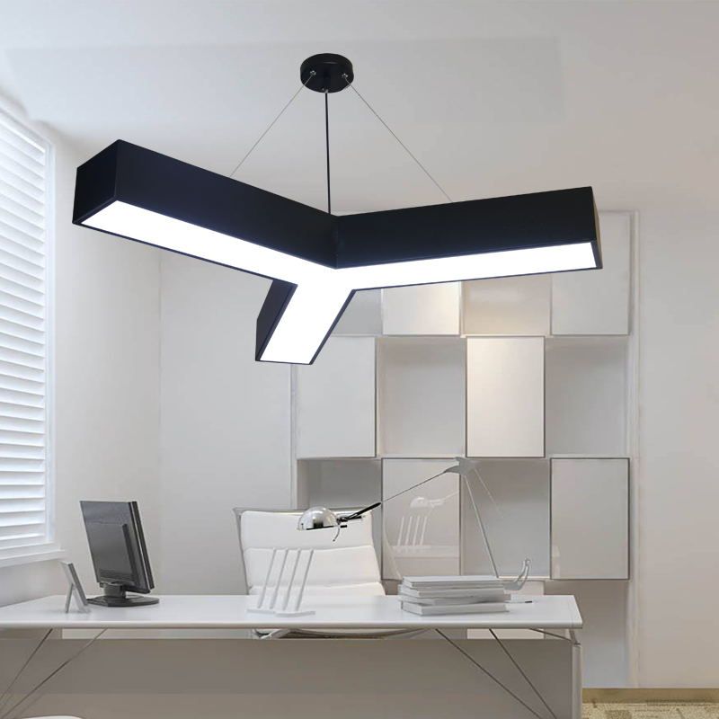 Modern Office Led Y Shape Pendant Lights Dimmable Chandelier Hanging Light For Conference Room Home Study Decor Diy Combination Shape Pendant Lights