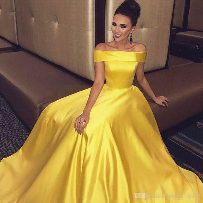 elegant yellow evening gowns