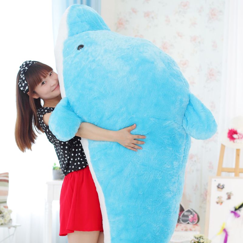 Dorimytrader Huge Soft Sea Animals Dolphins Plush Toy Lovely Large Cartoon Dolphin Doll Pillow for Lover Dorimytrader Huge Soft Sea Animals Dolphins Plush Toy Lovely Large Cartoon Dolphin Doll Pillow for Lover