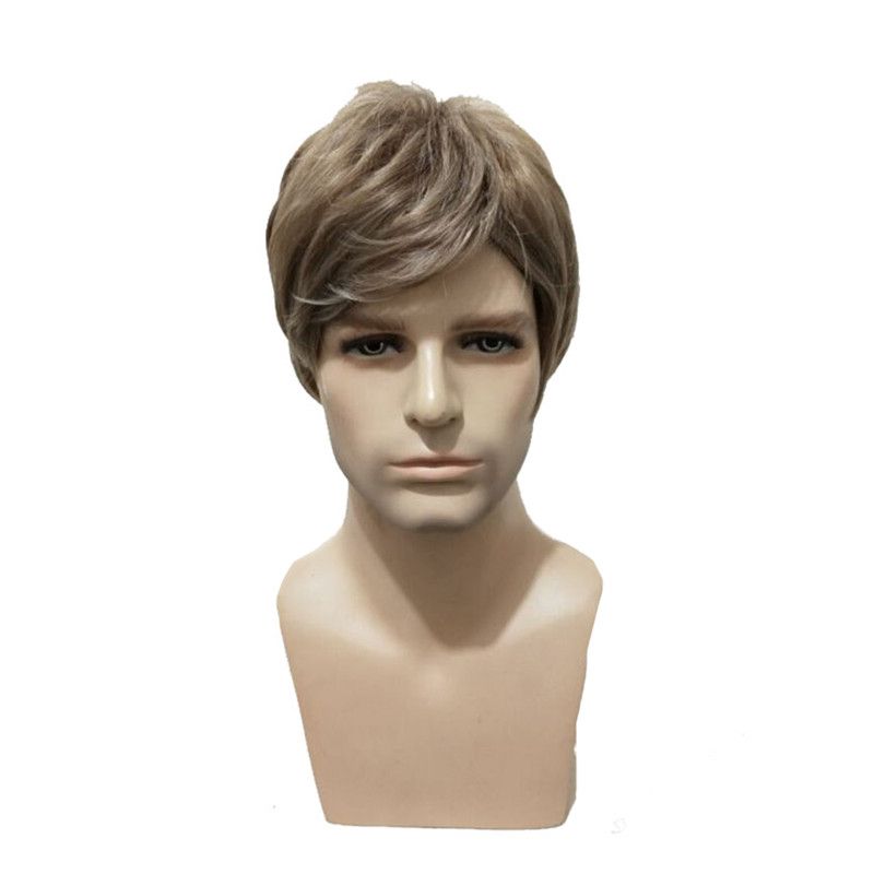 2019 Woodfestival Men Wig Short Male Boy Party Wig Natural