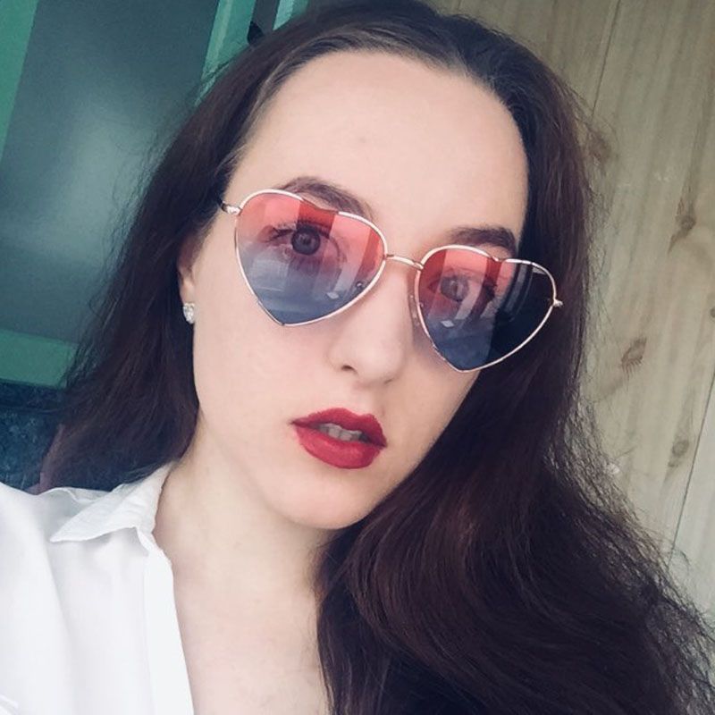 pink see through sunglasses