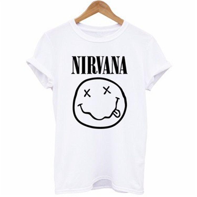 Camiseta En Algodón Estampado Nirvana Camiseta En Algodón Estampado Nirvana