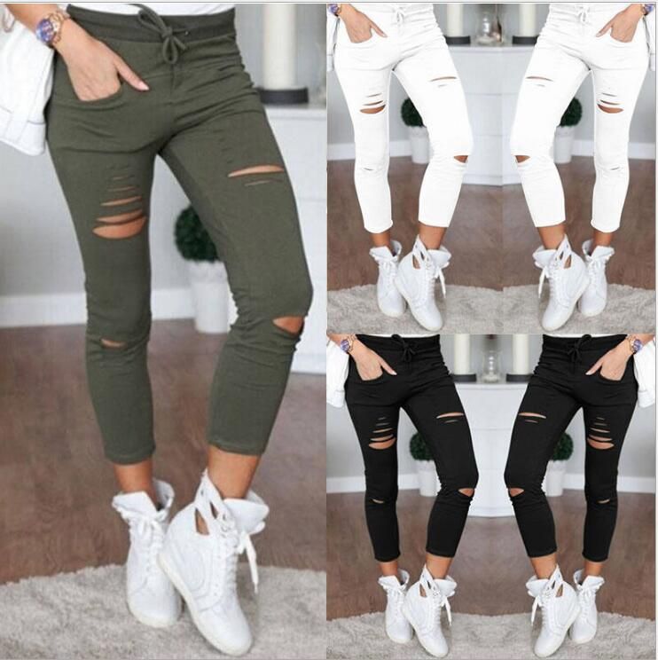 destroyed knee jeans