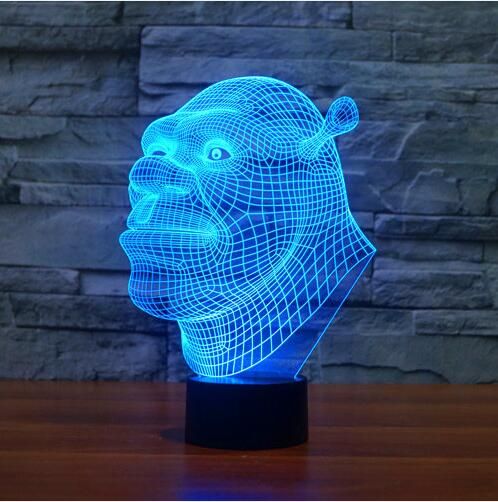 Acheter Pas Cher 3d Cartoon Movie Shrek Bebe Sleeping Led Rgb Changement De Couleur Glow De Lumiere De Nuit Dans Laction Sombre Figure De Vacances Pour Enfants Jouets Favoris Cadeaux De Noel