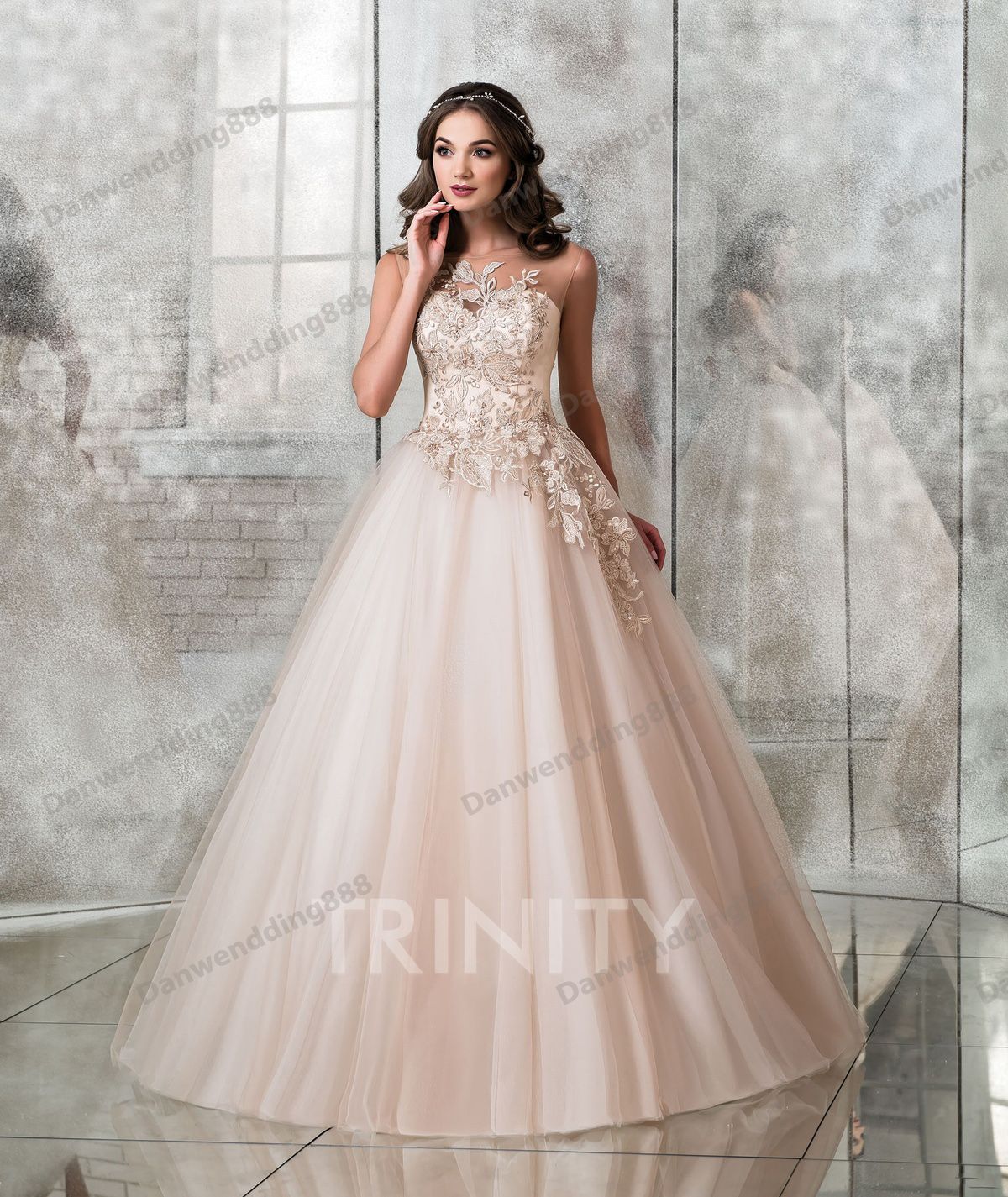 Sobriety Pink Champagne Tulle Scoop 