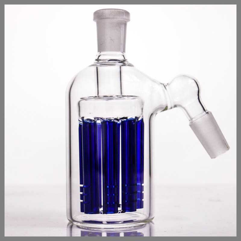 thumbnail image 2 of 14mm 45° Green Mini Dry Ash Catcher – Handmade Glass Water Pipe Bong Bubbler 2 of 6