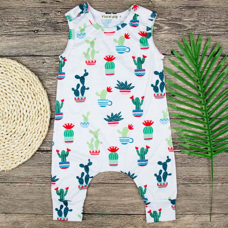 cactus romper baby