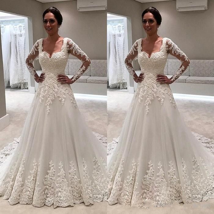 Discount Vintage Wedding Dresses Cheap Square Lace