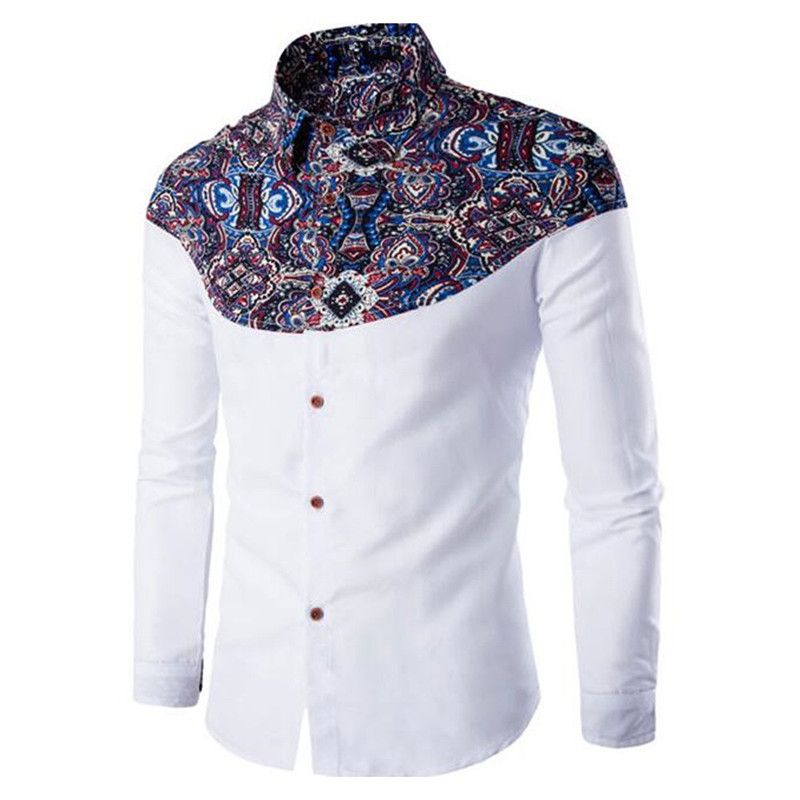 Acquistare Camicia Uomo Patchwork Caldo Camicetta Vintage Stile Etnico Moda  Uomo Elegante Camicie Da Pranzo Con Stampa Floreale T Shirt Da Uomo Slim  Autunno Economico | Consegna Veloce E Qualità | It.Dhgate