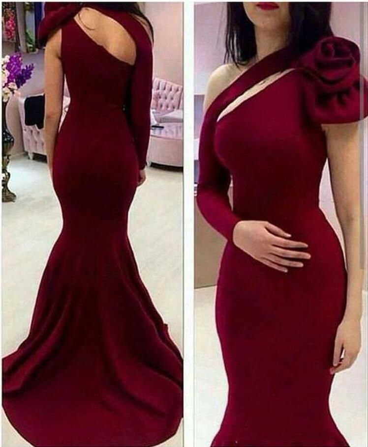 maroon long gown design