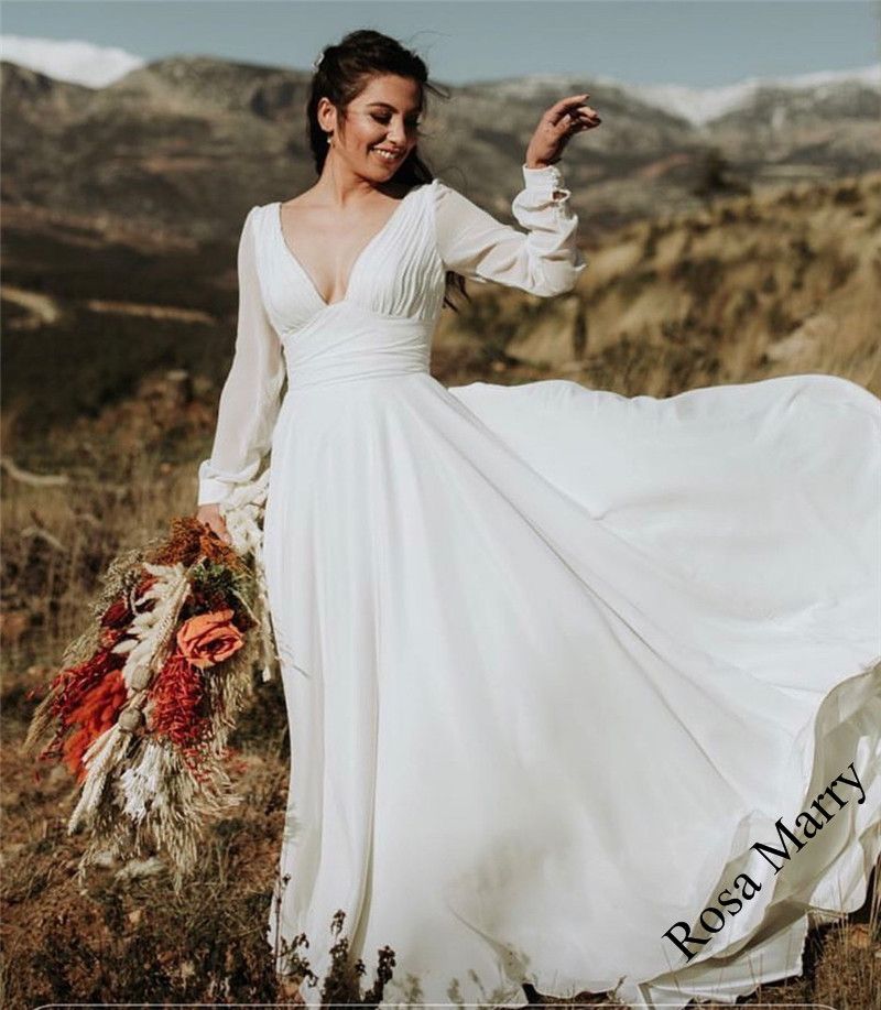 plus size boho chic wedding dress