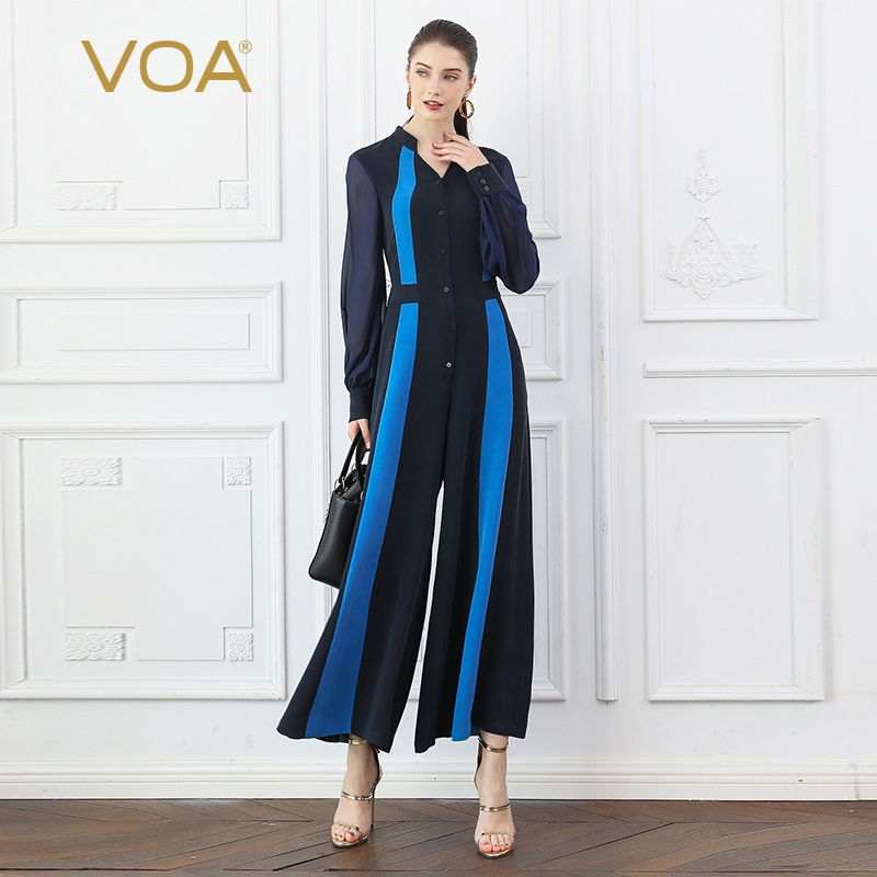 long sleeve silk jumpsuit