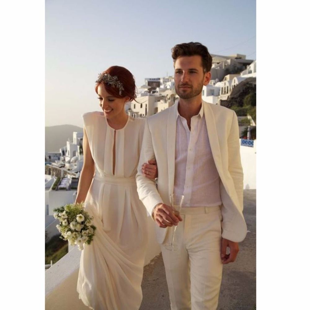 Acquistare Avorio Lino Suit Sharp Look Su Misura Sposo Vestito Degli Uomini  Giacca Sportiva Abiti Di Lino 2 Psc Nozze Smoking Gli Uomini Groomsman Suit  Economico | Consegna Veloce E Qualità | It.Dhgate