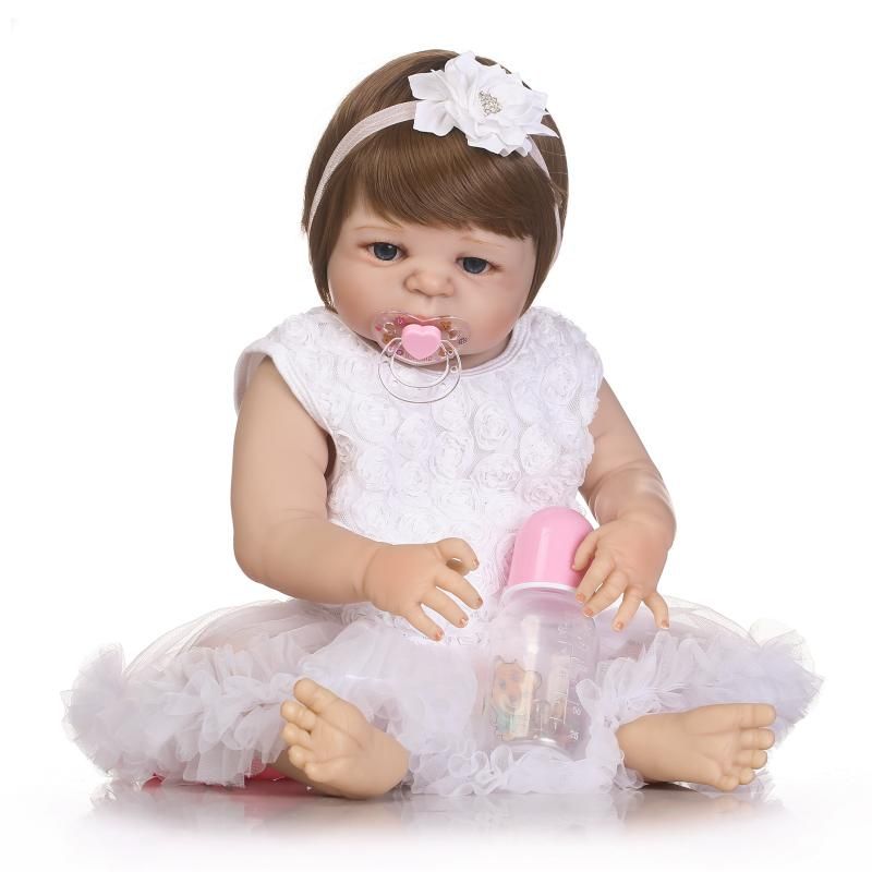 full body silicone baby girl doll