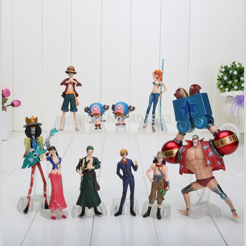 21 4 18cm Anime One Piece Figures Dolls Toys 2 Years Later Luffy Sanji Zoro Brook Chopper Nami Franky Model Toys From Guoli0005 24 25 Dhgate Com