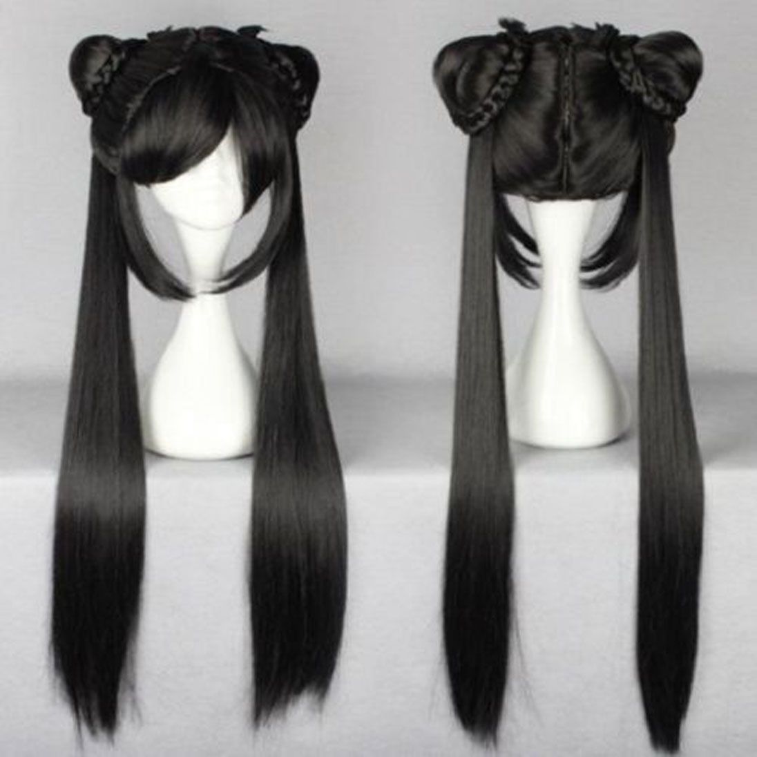 long hair, wigs, black, anime, cosplay Cosplay hair, Kawaii
