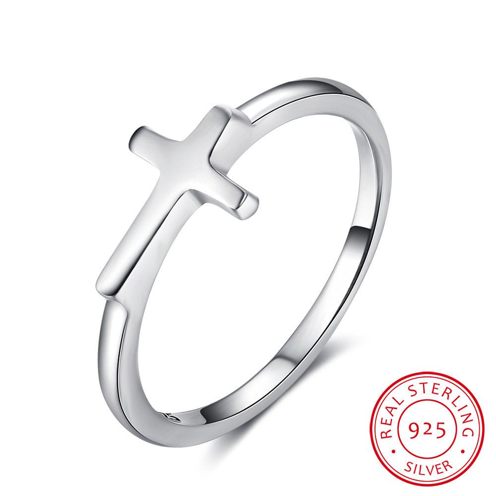 Sábana Impuro quemado Venta completaSymbol Of Faith Forma de cruz 925 anillos de dedo de plata esterlina para mujer Sábana Impuro quemado Venta completaSymbol Of Faith Forma de cruz 925 anillos de dedo de plata esterlina para mujer