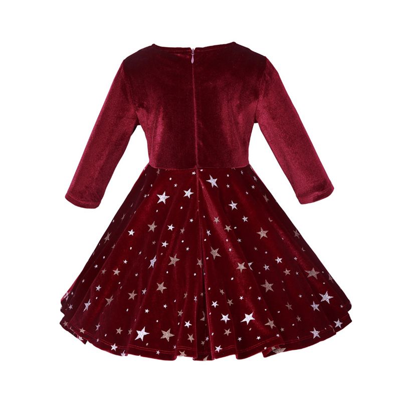 Compre 2018 New Year Meninas Vestidos De Veludo Estrela Crianças Vestidos  Para A Menina Princesa Natal Infantil Trajes De Festa De Inverno Das  Crianças Roupas Barato | Entrega Rápida E Qualidade | Pt.Dhgate