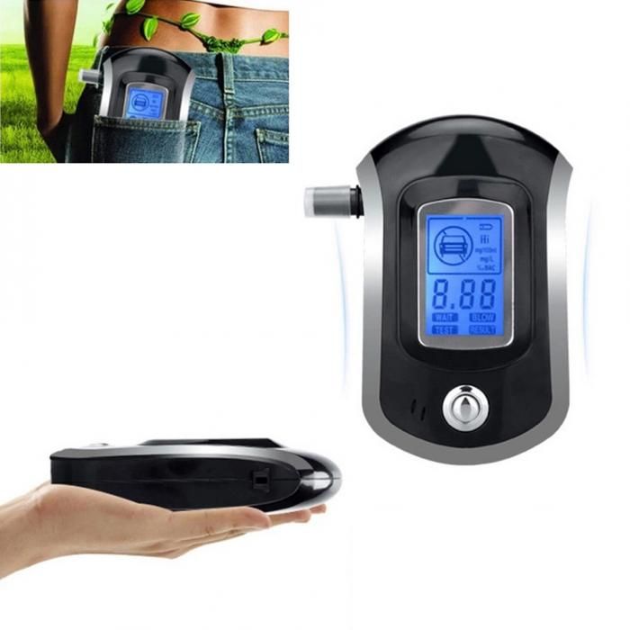Portátil LCD Digital Alcohol Tester alcoholemia Analizador De Aliento detector de prueba
