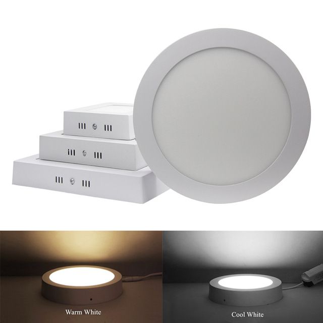 24w Square Round Thin Wall Surface Mount Ceiling Led Light Lamp Smd 2835 Downlight Fashion Brief 110v 220v Led Drive Drop Down Lights Led