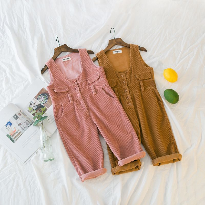 corduroy overalls shorts
