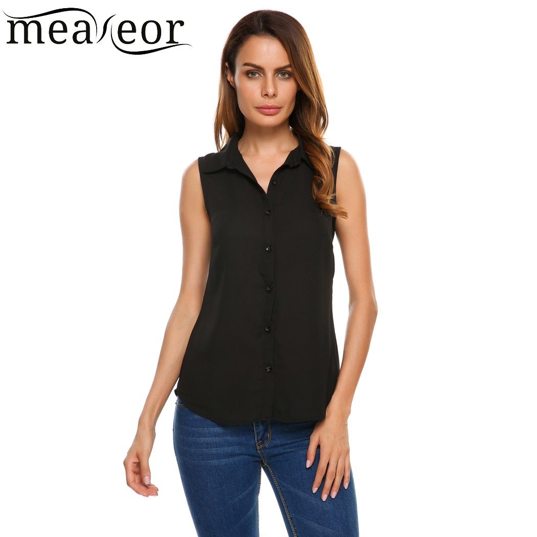 Blusas sin cuello y manga corta Clearance